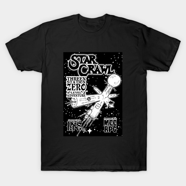 Star Crawl: Threen Station Zero T-Shirt by Tuesday Night Fiend Club